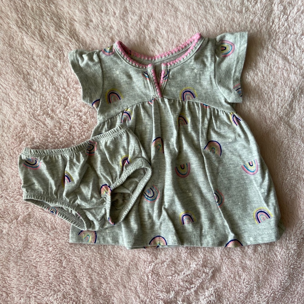 Baby girl dress and bottoms